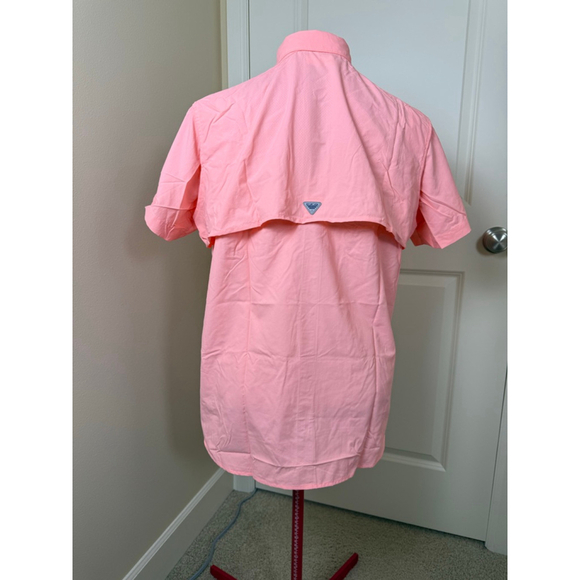 Women's Columbia PFG Bahama Short Sleeve Shirt Pink XL/TG - Picture 8 of 8